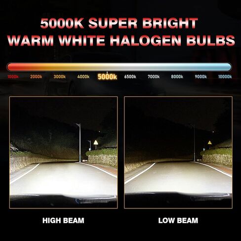 Fit For Lincoln MKX 2007-2010 High Performance Halogen Headlight Bulbs: 9005 High Beam & H11 Low Beam & H11 Fog light Combo, 5000K Super Bright White Light, Plug and Play, Pack of 6 in Kuwait