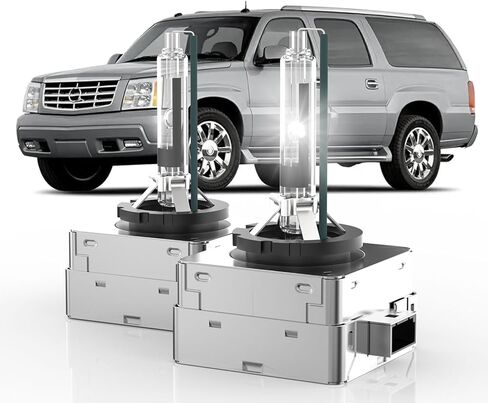 Fit for 2003 2004 2005 2006 Cadillac Escalade EXT ESV D1R HID Xenon Headlight Bulbs, 350% Brightness, Low Beam Light Bulb, 6000K Cool Bright White, Plug-N-Play, Pack of 2 in Saudi Arabia