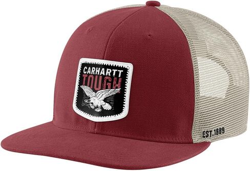 Carhartt Men's Washed Duck Flat Brim Eagle Graphic Cap in Saudi Arabia