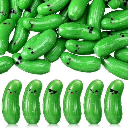 Wesiti 60 Pcs Mini Resin Pickle Figurines Bulk Miniature Artificial Cucumber Tiny Vegetable Food Figures for Food Service Appreciation Gift for Registered Dietitian Coworker Staff in Saudi Arabia