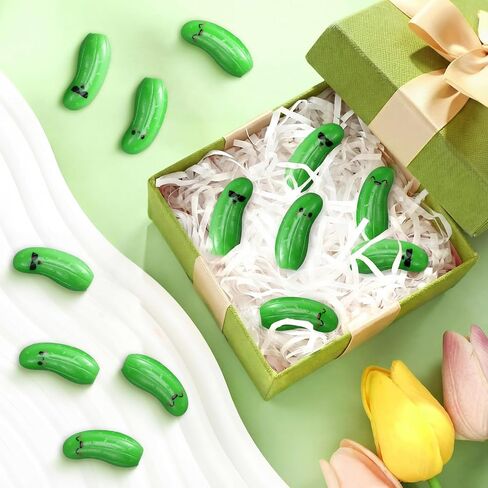 Wesiti 60 Pcs Mini Resin Pickle Figurines Bulk Miniature Artificial Cucumber Tiny Vegetable Food Figures for Food Service Appreciation Gift for Registered Dietitian Coworker Staff in Saudi Arabia
