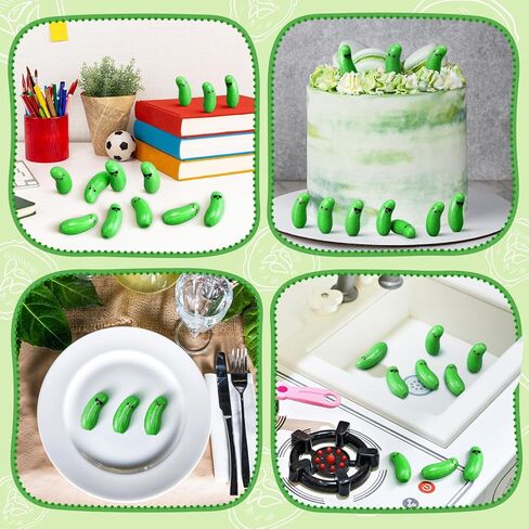 Wesiti 60 Pcs Mini Resin Pickle Figurines Bulk Miniature Artificial Cucumber Tiny Vegetable Food Figures for Food Service Appreciation Gift for Registered Dietitian Coworker Staff in Saudi Arabia