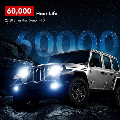 لمبات D3S D3R 46000LM 800% أكثر سطوعًا 6000K أبيض بارد التوصيل والتشغيل HID استبدال 2-Pack in Kuwait