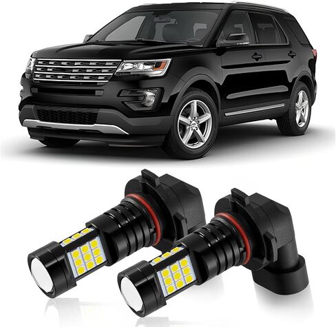 H10 9145 9140 LED Fog Lights Bulb 6000K Xenon White Compatible with 2002-2010 and 2016-2018 Ford Explorer, Pack of 2 in Saudi Arabia