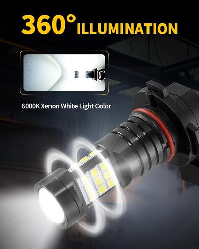 H10 9145 9140 LED Fog Lights Bulb 6000K Xenon White Compatible with 2002-2010 and 2016-2018 Ford Explorer, Pack of 2 in Saudi Arabia