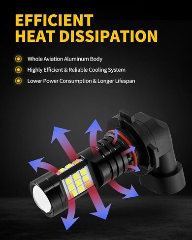 H10 9145 9140 LED Fog Lights Bulb 6000K Xenon White Compatible with 2002-2010 and 2016-2018 Ford Explorer, Pack of 2 in Saudi Arabia