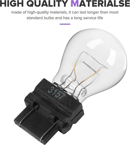 10PCS Turn Signal Bulb,Car Accessories,3157 Bulb,Automotive Tail Light Bulbs,Waterproof Brake Lights Bulbs,Automotive Replacement,Suitable for Most Types of Vehicles,Cars,SUVs,Trucks and More in Kuwait