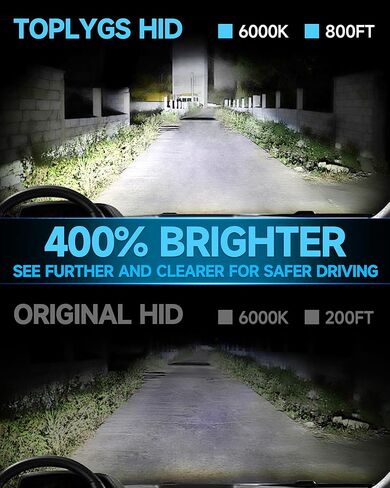 D3S HID Xenon Headlight Bulb Fit for Dodge Charger 2011-2016 2017 2018 2019 2020 2021 2022 2023 2024 Challenger 2015-2020, 6000K White, 35W OEM High Low Beam Xenon Lights, Pack of 2 in Kuwait
