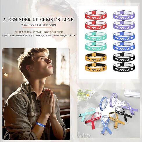 مجموعة أساور WWJD ماذا سيفعل يسوع سوار بالجملة للرجال والنساء in Kuwait
