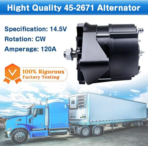 مولد كهربائي 452671، متوافق مع Thermo King Tripac APU Evo 120A 14.5V، استبدال 41-9925,45-2596,845-2596، 845-2681، 9513-45، 20-45-2259، 167-84118، 1E78291G00، 45-2671 سلسلة تبريد الحاويات المبردة in Saudi Arabia