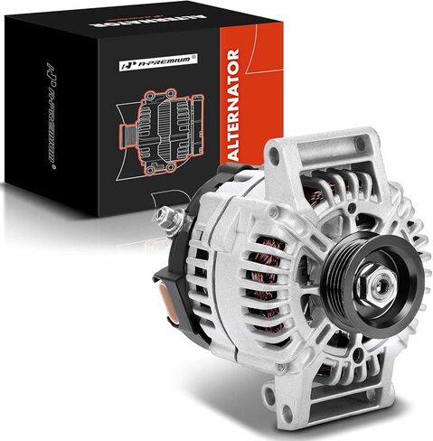 A-Premium Alternator Compatible with Chevrolet Malibu 2004-2005 L4 2.2L, Malibu 2006-2008 L4 2.2L & Saturn Ion 2006-2007 L4 2.4L, 12V 115A CW 5-Groove Pulley, Replace# 15781434 in Saudi Arabia