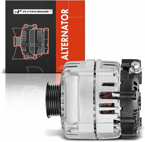 A-Premium Alternator Compatible with Chevrolet Malibu 2004-2005 L4 2.2L, Malibu 2006-2008 L4 2.2L & Saturn Ion 2006-2007 L4 2.4L, 12V 115A CW 5-Groove Pulley, Replace# 15781434 in Saudi Arabia