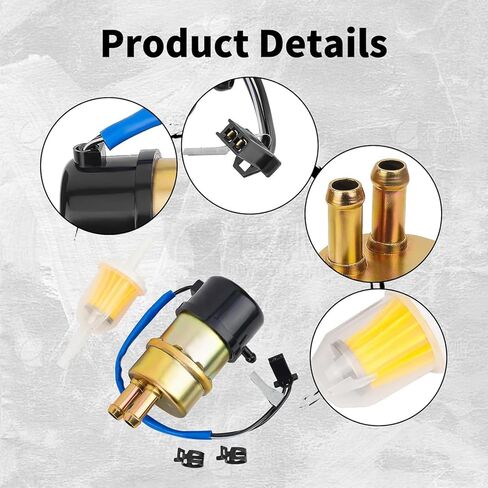 16710-MBA-612 12V Motorcycle Electric Fuel Pump Compatible with Honda CBR900RR 1992-1995 CR250R 1986 1988-1996 Shadow ACE 750 VT750C 1998-2003 Shadow Aero 1100 VT1100C3 1999-2002 16710-MBA-611 in Saudi Arabia