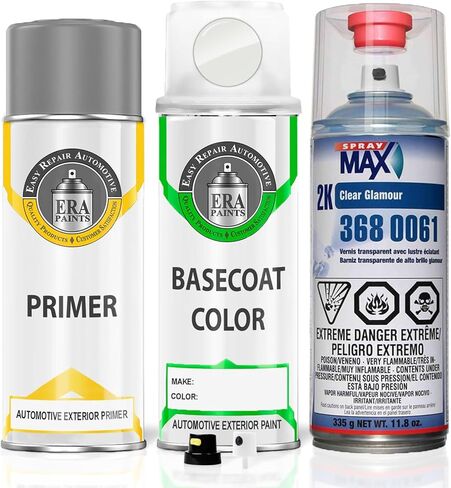 ERA Paints 040 - Super White 2 for TOYOTA Exact Match Automotive Spray Paint Spray - Pro Kit w/ 2K 3680061 Clearcoat in Saudi Arabia