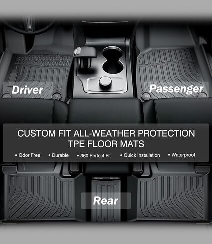 Car Floor Mats Replacement for BMW 5 Series G30 2017-2023 (520i 530e 530i 535i 540i 540d 550i) Heavy Duty Liners Genuine Odorless Carpet Accessories Black in Kuwait