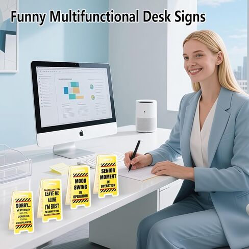 8 قطع من علامات المكتب المضحكة، أسعار مكتب الإجابة، هدايا مضحكة، مكاتب توقعات العمل، علامة تحذير، ديكور مرح صغير، ملحقات حجرة المكتب، هدايا ملهمة لزملاء العمل، زملاء العمل، رئيس العمل in Kuwait