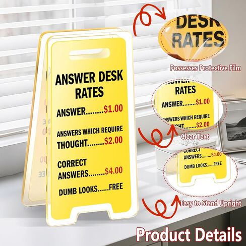 8 قطع من علامات المكتب المضحكة، أسعار مكتب الإجابة، هدايا مضحكة، مكاتب توقعات العمل، علامة تحذير، ديكور مرح صغير، ملحقات حجرة المكتب، هدايا ملهمة لزملاء العمل، زملاء العمل، رئيس العمل in Kuwait