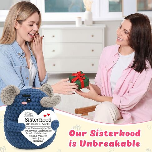 أفضل هدايا عيد ميلاد للأصدقاء، هدايا ملهمة صغيرة ليوم الصداقة لأخواتها من أفضل صديقات الروح، هدايا عيد الميلاد، فيل كروشيه مصنوع يدويًا - أخت الفيلة in Kuwait