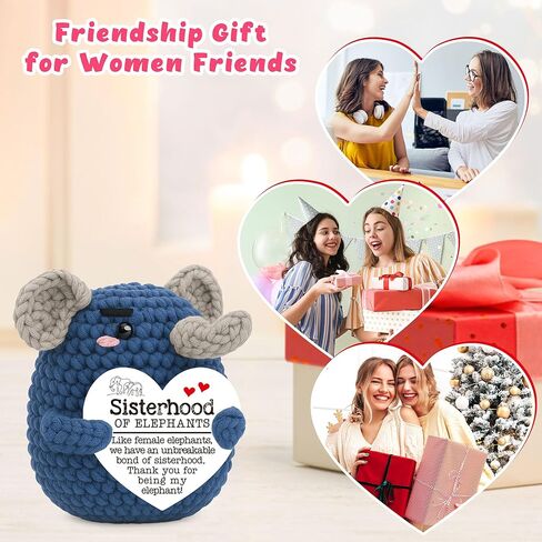 أفضل هدايا عيد ميلاد للأصدقاء، هدايا ملهمة صغيرة ليوم الصداقة لأخواتها من أفضل صديقات الروح، هدايا عيد الميلاد، فيل كروشيه مصنوع يدويًا - أخت الفيلة in Kuwait