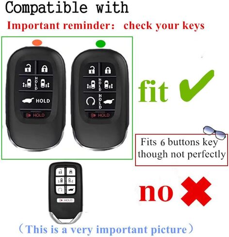 Leather Compatible with Honda Key fob Cover for 2025 2026 Odyssey 7 Buttons Accessories Keychain in Kuwait