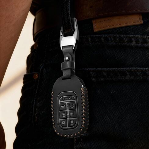 Leather Compatible with Honda Key fob Cover for 2025 2026 Odyssey 7 Buttons Accessories Keychain in Kuwait