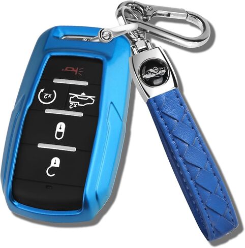 QBUC for Dodge RAM Key Fob Cover with Keychain Full Protection Durable ABS Shell Compatible with 2019-2026 Dodge RAM 1500 2500 3500 Tradesman Big Horn Limited Longhorn Rebel RHO(Carbon Fiber) in Saudi Arabia