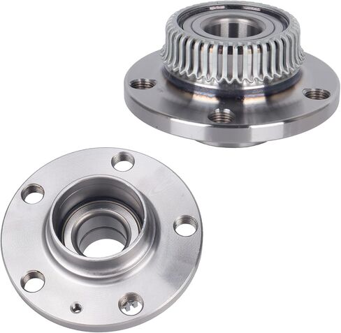 Autoround 512012 Rear Wheel Bearing and Hub Assembly Compatible with Audi TT 2000-2006, Volkswagen Jetta 1999-2005, Beetle 1998-2010, Golf 1998-2005, Golf City 2007-2009, 5 Lug w/ABS, Set of 2 in Saudi Arabia