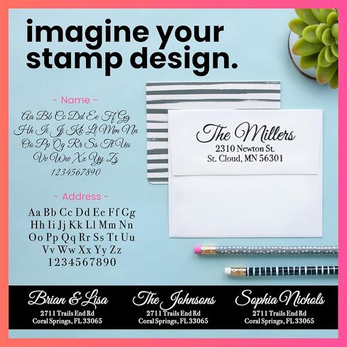 ExcelMark Personalized Return Address Stamp – Custom Self Inking Rubber Stamp (Large, Great Vibes) in Saudi Arabia