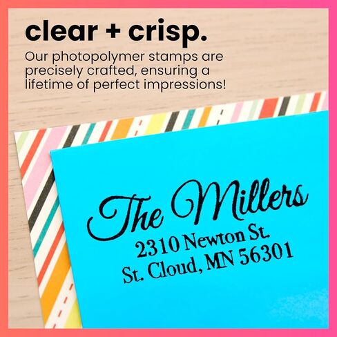 ExcelMark Personalized Return Address Stamp – Custom Self Inking Rubber Stamp (Large, Great Vibes) in Saudi Arabia