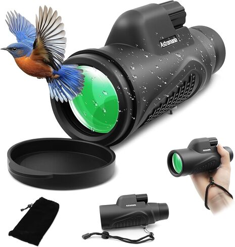 Astromania 8X42 HD K9 Prism Monocular Telescope, Waterproof, Compact Handheld Monoscope, for Bird Watching Camping Travelling Wildlife Scenery in Kuwait