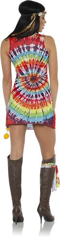 UNDERWRAPS womens Women's Hippie 60's Tie Dye Mini Dress Costume in Saudi Arabia