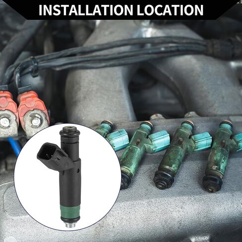 No.53032704AB Fuel Injector for Dodge for Ram 1500 04-07 4.7L for Dodge Dakota 05-07 4.7L / Engine Fuel Injection Nozzle/Durable / 1 Pc Black in Saudi Arabia