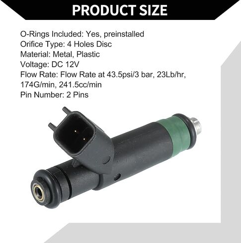 No.53032704AB Fuel Injector for Dodge for Ram 1500 04-07 4.7L for Dodge Dakota 05-07 4.7L / Engine Fuel Injection Nozzle/Durable / 1 Pc Black in Saudi Arabia