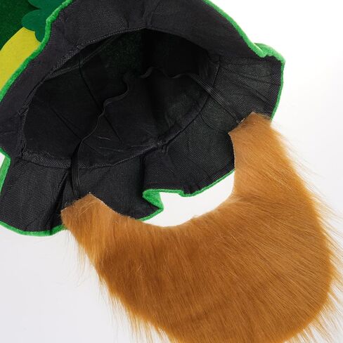 St. Patricks Day Hat Beard Tie Set 5Pcs Irish costume accessories Hat Tie Award Ribbon Pin Bow Tie Beard in Kuwait
