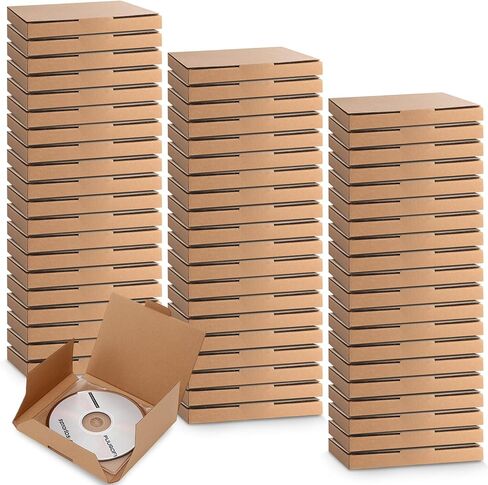 50 Pcs 5 5/8"l x 5"w x 7/16"h Cd Mailer Box Cd Shipping Boxes Corrugated Mailing Bags for Moving, Shipping, Storage, or Small Business Packaging, White in Kuwait