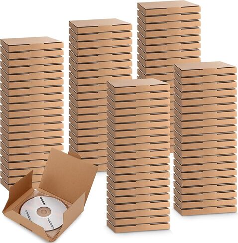 50 Pcs 5 5/8"l x 5"w x 7/16"h Cd Mailer Box Cd Shipping Boxes Corrugated Mailing Bags for Moving, Shipping, Storage, or Small Business Packaging, White in Saudi Arabia