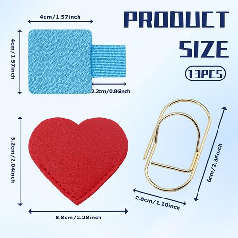 Pen Loop Holder Combo Kit for Notebook - 10 Colors Self-Adhesive Stick on Pen Holder with Extra 2 Pens Clips & 1 Leather Bookmarks, Self-Adhesive Pens Loop Holders for Notebooks, Planners Tablets in Kuwait