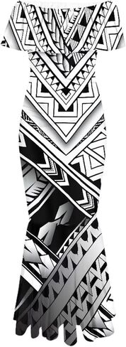 Polynesian Dresses for Women Off Shoulder Maxi Dress Puletasi Samoan Dresses S-7XL in Kuwait