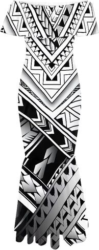 Polynesian Dresses for Women Off Shoulder Maxi Dress Puletasi Samoan Dresses S-7XL in Kuwait