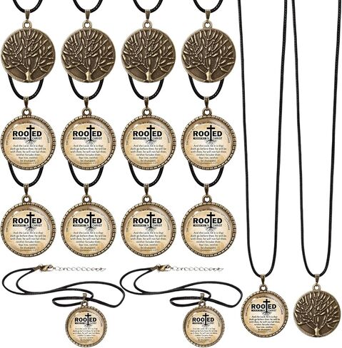 25 Pcs Christian Gifts for Men Bible Verse Necklace Bulk Pendant with Chain Religious Church Prayer Employees Appreciation Gifts for Pastor in Saudi Arabia