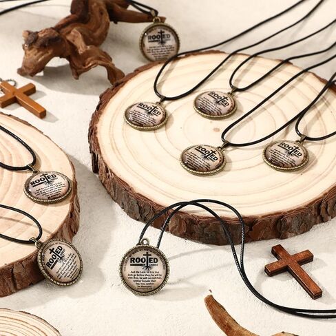 25 Pcs Christian Gifts for Men Bible Verse Necklace Bulk Pendant with Chain Religious Church Prayer Employees Appreciation Gifts for Pastor in Saudi Arabia