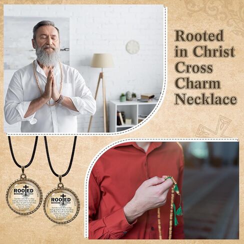 25 Pcs Christian Gifts for Men Bible Verse Necklace Bulk Pendant with Chain Religious Church Prayer Employees Appreciation Gifts for Pastor in Saudi Arabia