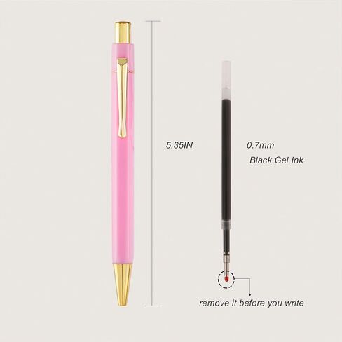 أقلام ذهبية جميلة باللون الوردي والأخضر، 10 عبوات، كتابة سلسة، مجموعة أقلام جل باستيل، أفضل أقلام الهدايا الملونة، قلم تدوين الحبر الأسود مقاس 0.5 مم، لوازم مكتبية للنساء والرجال in Kuwait