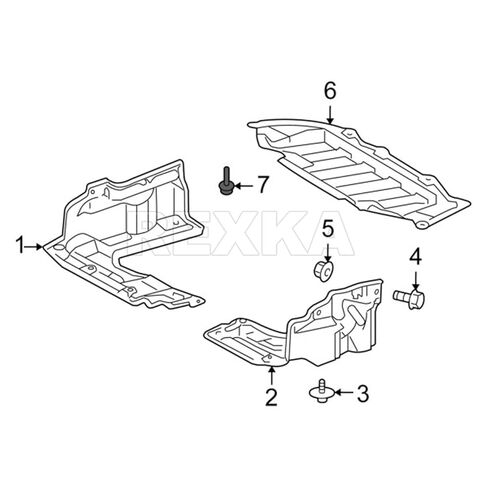 Rexka 10 قطعة الحاجز بطانة الوفير غطاء المسمار 90159-A0030 لتويوتا لكزس أفالون كامري كورولا ماتريكس بريوس يارس ES300h 90159A0030 in Kuwait