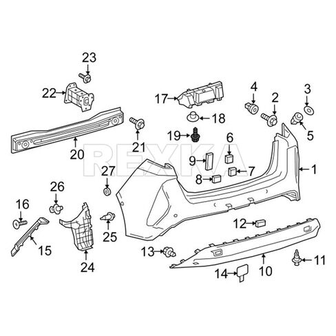 Rexka 10 قطعة الحاجز بطانة الوفير غطاء المسمار 90159-A0030 لتويوتا لكزس أفالون كامري كورولا ماتريكس بريوس يارس ES300h 90159A0030 in Kuwait