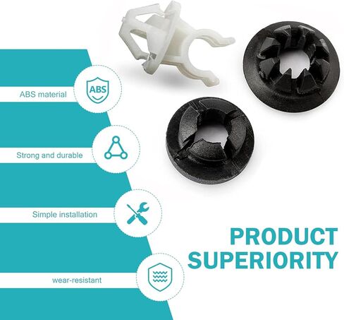 3PCS Car Hood Support Prop Rod Clips, Hood Rod Grommet Clip Compatible with Accord Odyssey, Auto Engine Hood Holder Clips Replaces 91503-SS0-003, 91604-SD2-013 in Kuwait