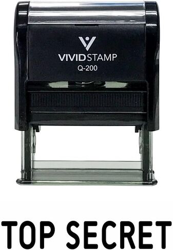 TOP Secret Self Inking Rubber Stamp (Red Ink) - Large in Saudi Arabia