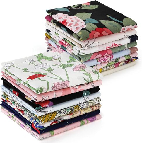 Goaste 16 Pack Cotton Handkerchiefs for Women, 17.7 Inch Women Hankies with Vintage Floral Print, Soft Pure Cotton Ladies Hankies, Multi-color Pocket Square Towel for Gifting, Weddings, Tea Party in Saudi Arabia