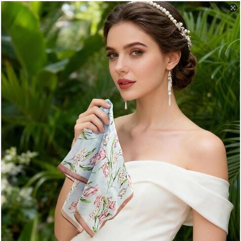 Goaste 16 Pack Cotton Handkerchiefs for Women, 17.7 Inch Women Hankies with Vintage Floral Print, Soft Pure Cotton Ladies Hankies, Multi-color Pocket Square Towel for Gifting, Weddings, Tea Party in Saudi Arabia