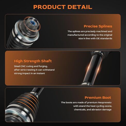 NCV23025 AD8170 8W0407271 8W0407271D CV Axle Shaft Front Left/Right Assembly - Compatible with 2019-2020 for Audi A4 2.0L 2017-2020 for Audi A4 Quattro 2.0L 2018-2020 for Audi A5 Quattro 2.0L in Saudi Arabia